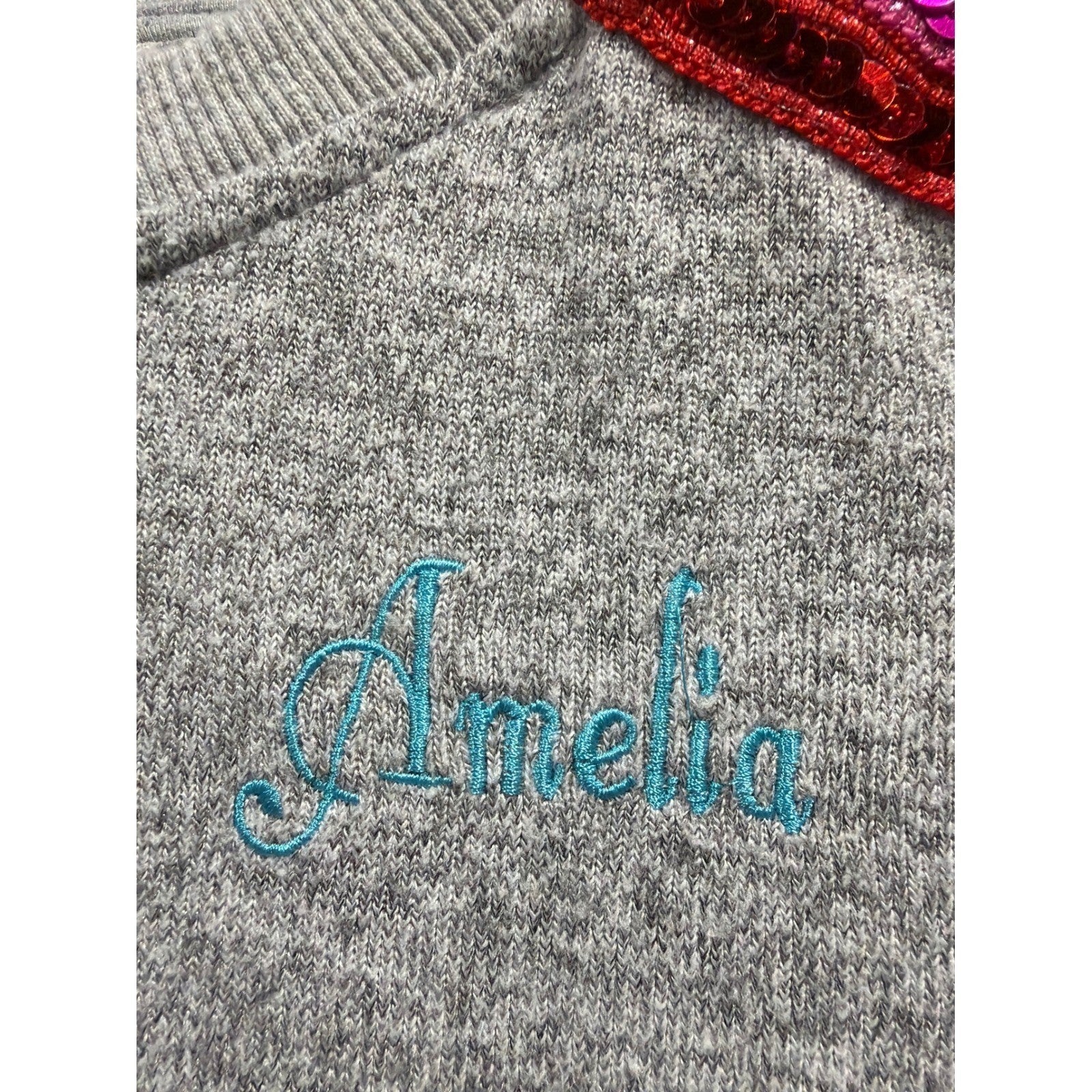 Lola and the Boys "Amelia" Tracksuit Set Girls 4 Gray Rainbow Sequin Glam EUC3