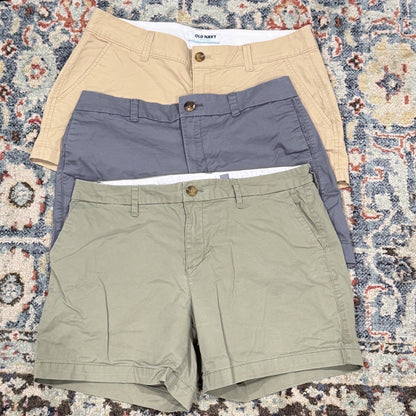 Old Navy Chino Shorts Women Size 8 Multi Color Bundle Preppy Casual0