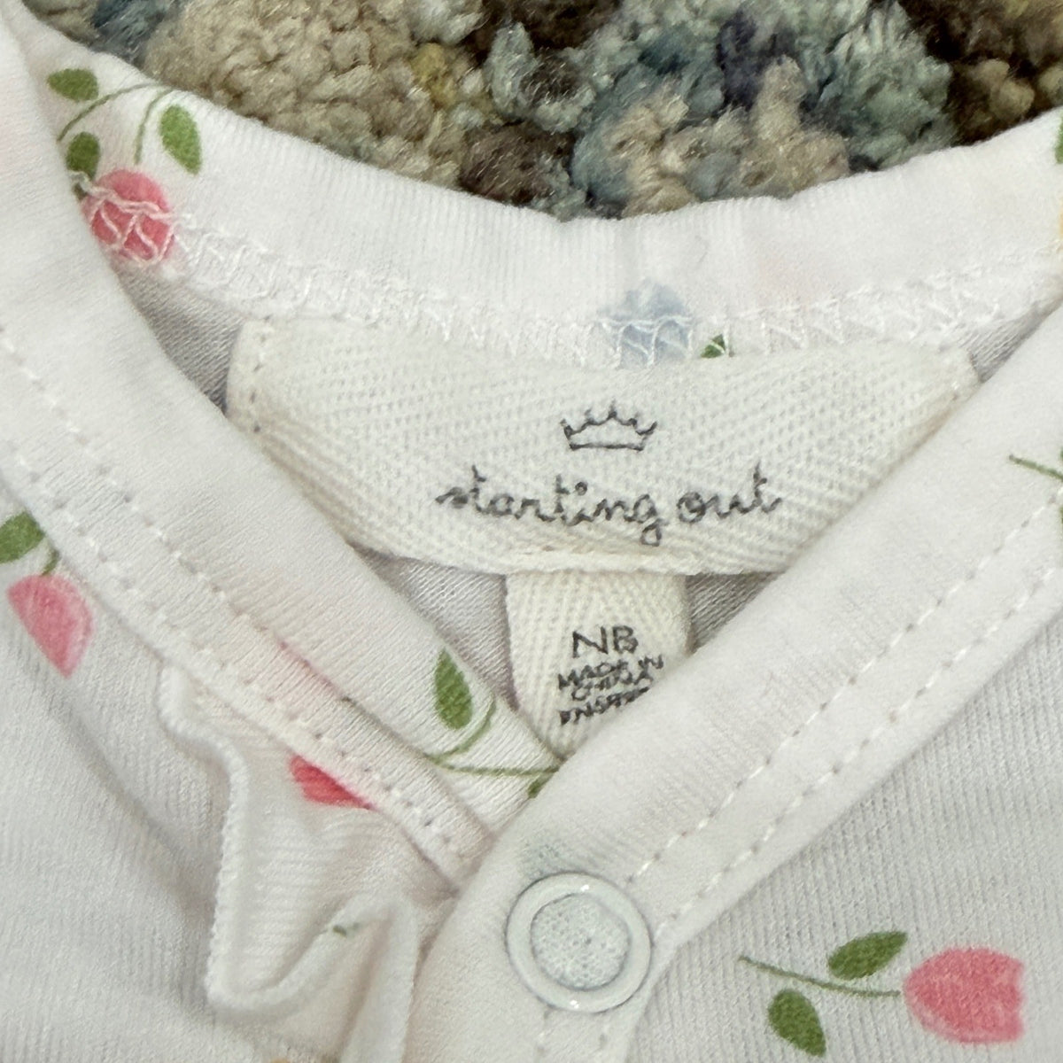 Starting Out Sleepers Headbands Girls Newborn Bundle Soft Pink Purple Floral EUC2
