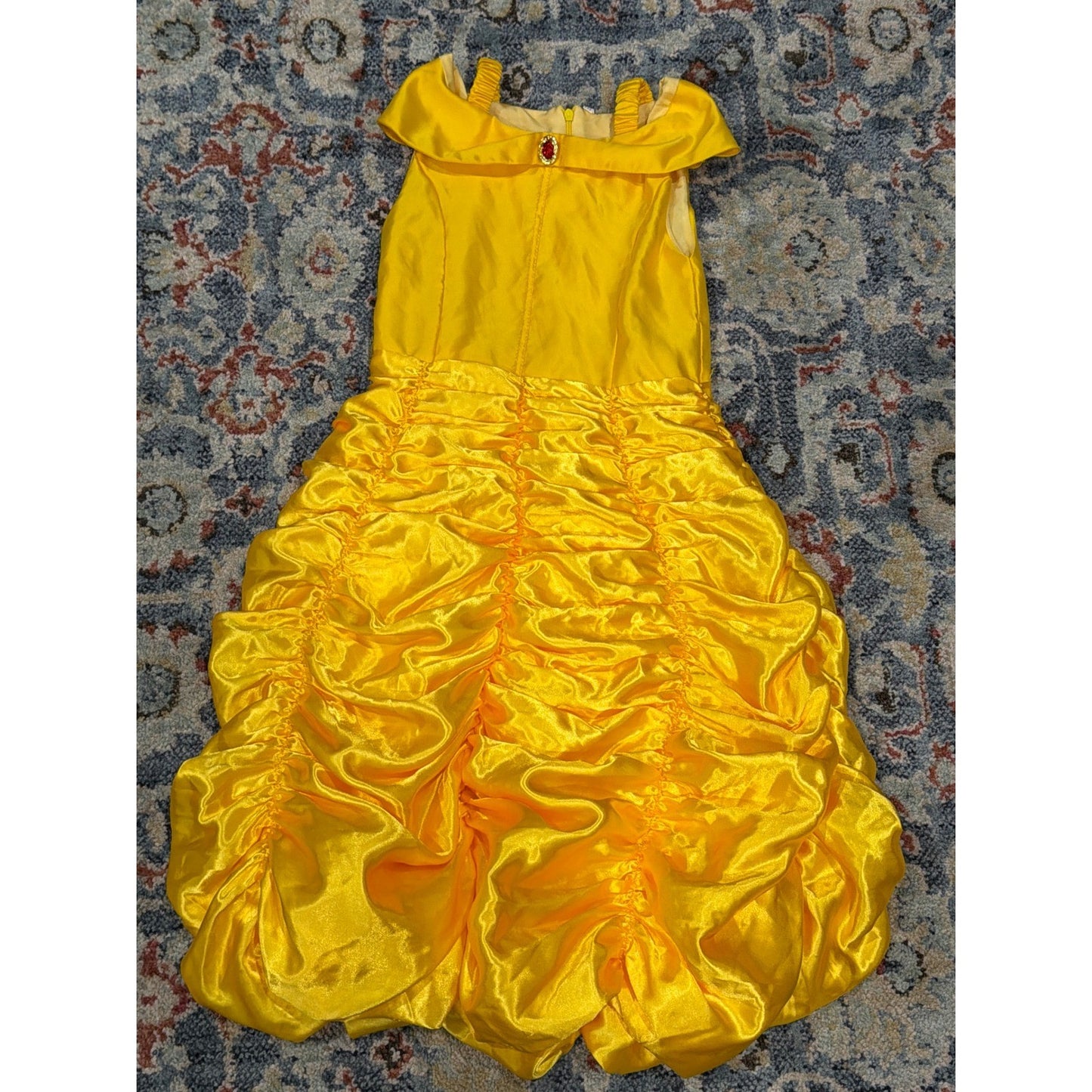 Belle Inspired Costume Girls Fits 6-7 (Marked 130) Yellow Princess Dress Up Gown0