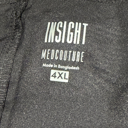 Med Couture Insight Scrub Pants Women 4XL Black Solid Modern NWT7