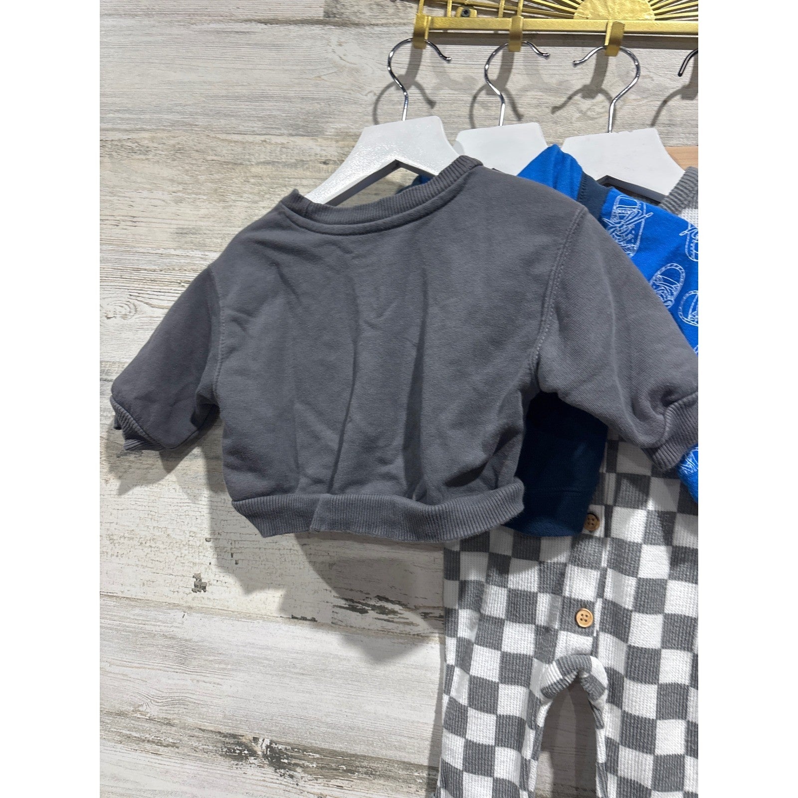 Boys 3-6M Clothing Bundle AC/DC Checkered Rocker Lot Cool9