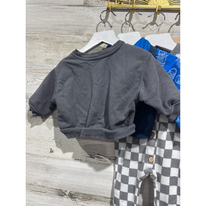Boys 3-6M Clothing Bundle AC/DC Checkered Rocker Lot Cool9