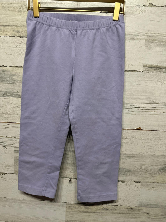 Hanna Andersson Leggings Kids Size 12 Purple Cropped Capri GUC0