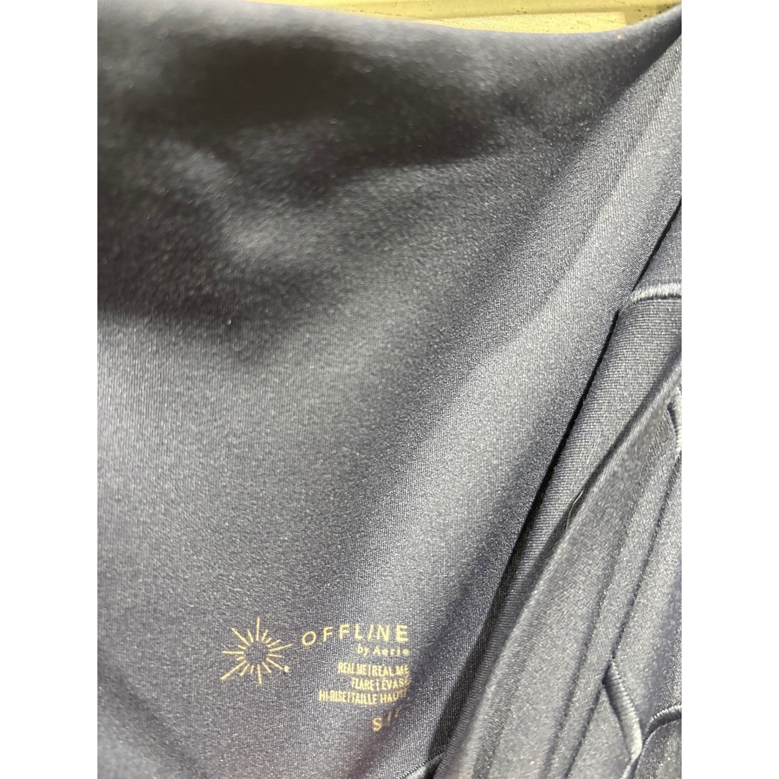 Aerie Flare Leggings Women S Navy Crossover Waistband Athleisure EUC1