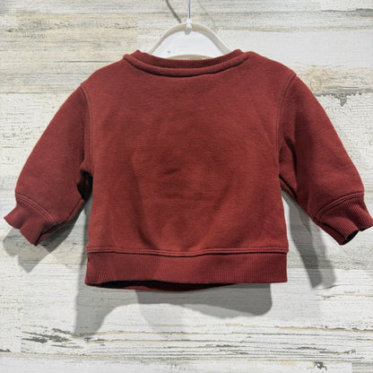Little Co Sweatshirt Boys NB Red Merry Graphic Holiday Festive EUC1