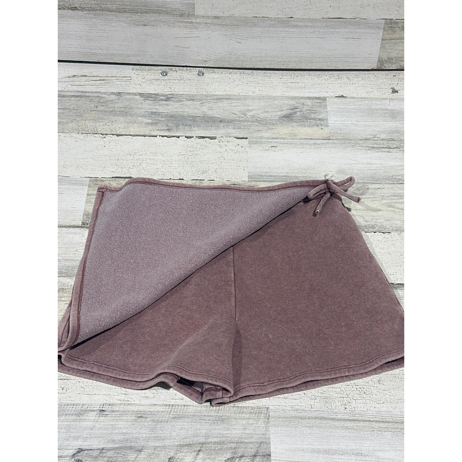 Bixby Nomad Skort Girls XL Mauve Fleece Wrap Front Side Tie1