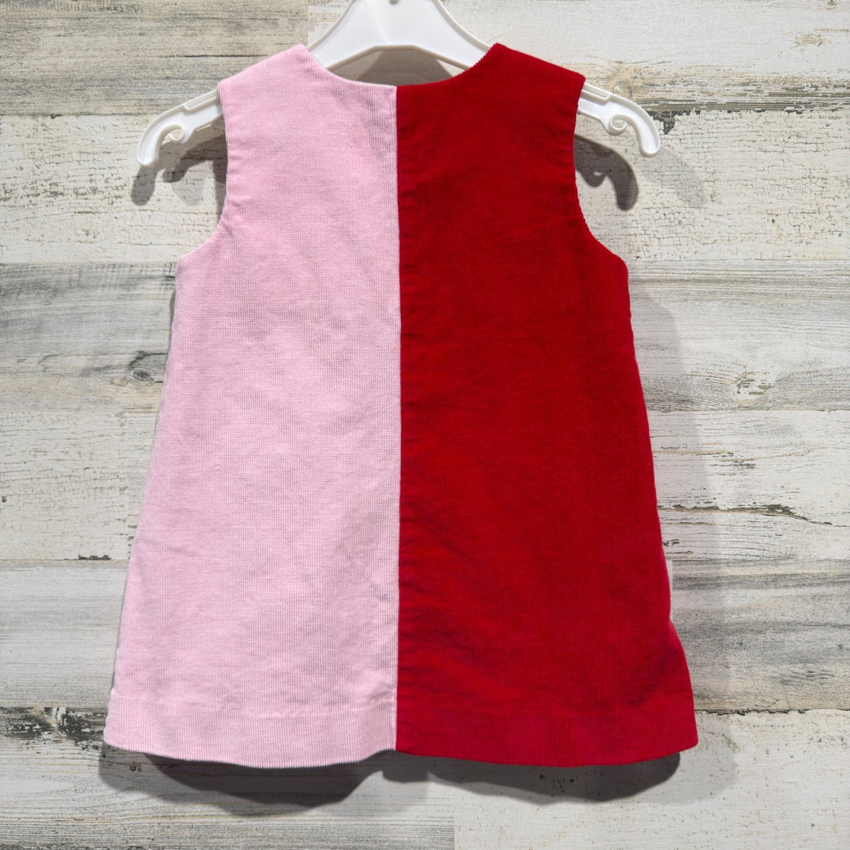 The Beaufort Bonnet Company Jumper Dress Girls 3T Red Pink Corduroy Classic EUC4