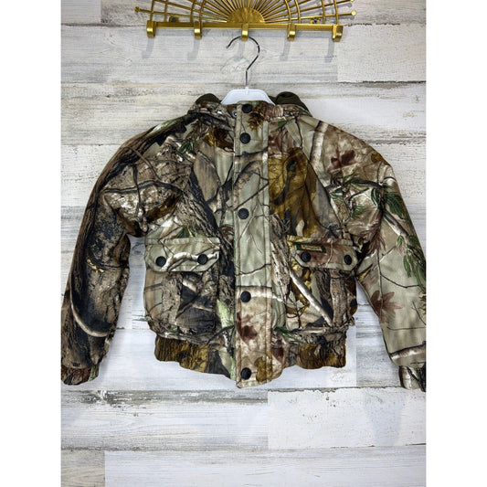 Remington Reversible Jacket Boys 4/5 Camo Real Tree Insulated Gorpcore EUC0