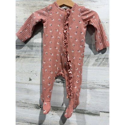 Simple Joys PJ Place Old Navy Baby Girl 0-3M Bundle Sleepers Top Ribbed Floral5