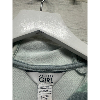 Athleta Girl Hoodie Girls XL 14 Blue Green Tie Dye In Your Element 2.0 EUC1