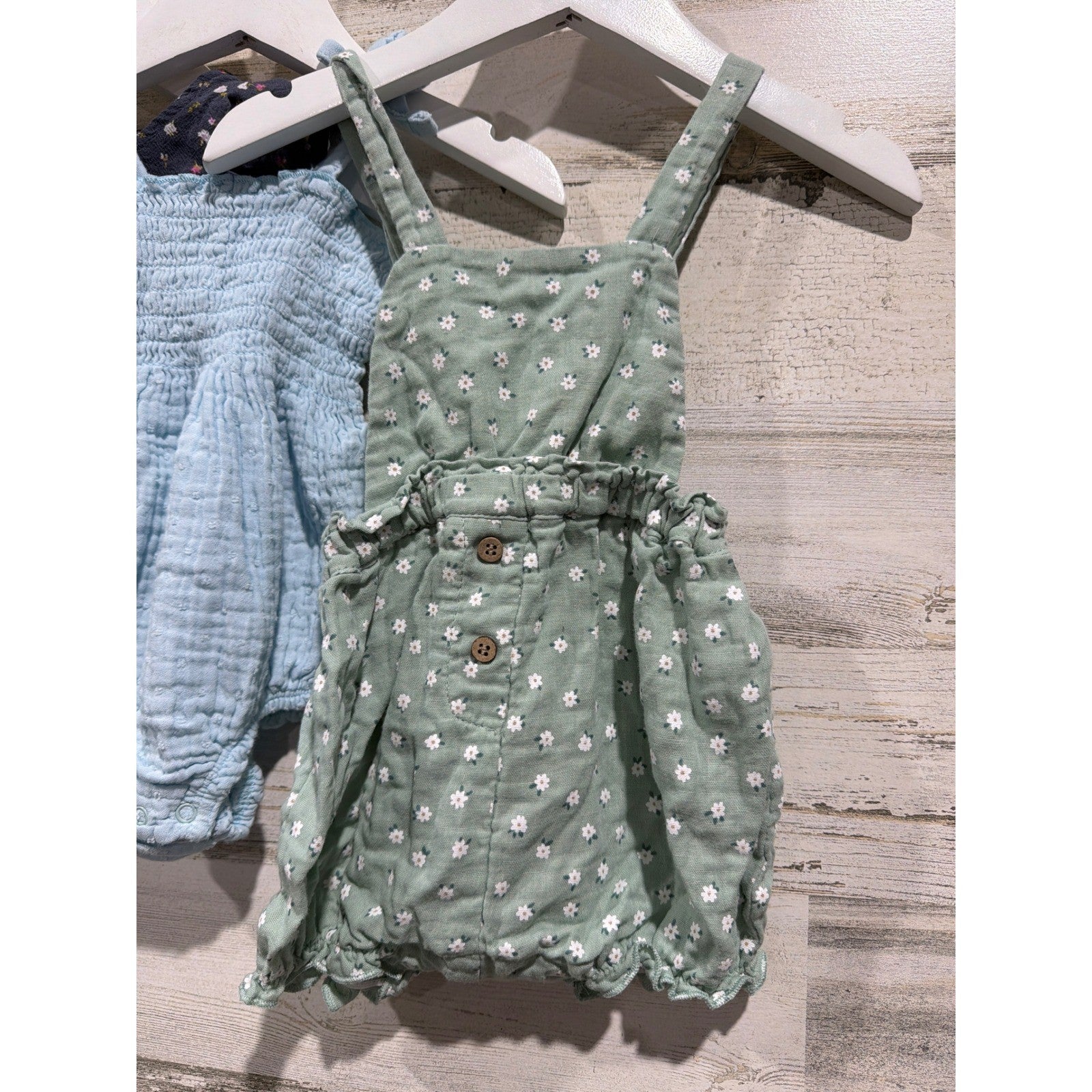Mini Bean Burts Bees Mayoral Cat & Jack Bubble Romper Bundle Girls 0-3m2