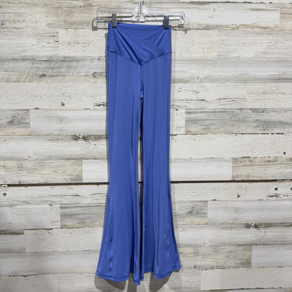 OFFLINE By Aerie Real Me Super Flare Leggings Women S Blue Ribbed Y2K EUC0