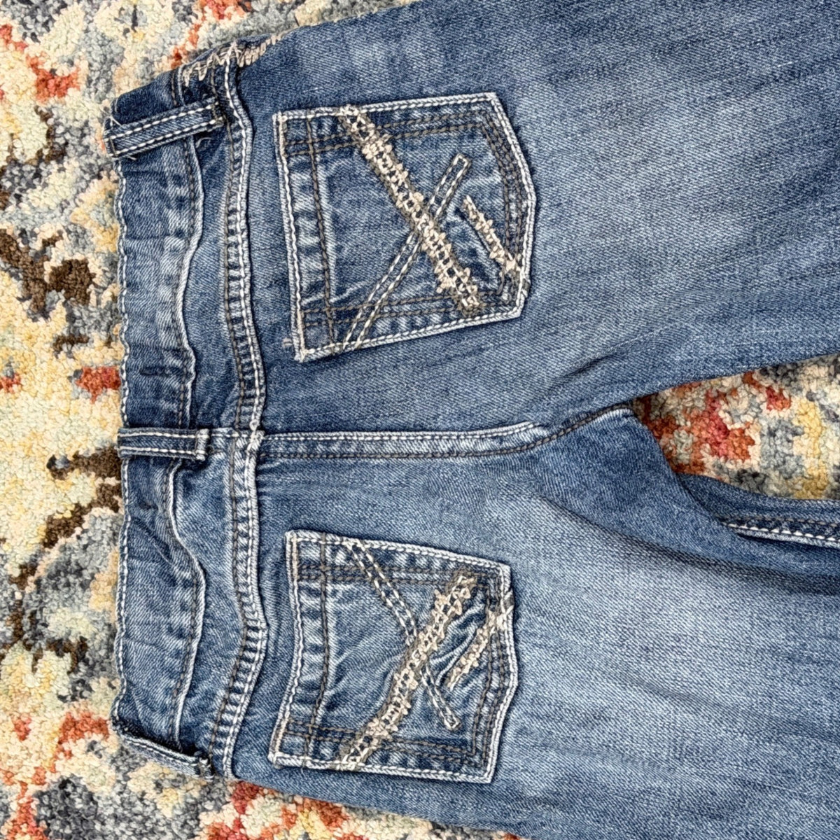 Wrangler 20X Jeans Boys 7 Blue Embroidered Western Cowboy EUC7