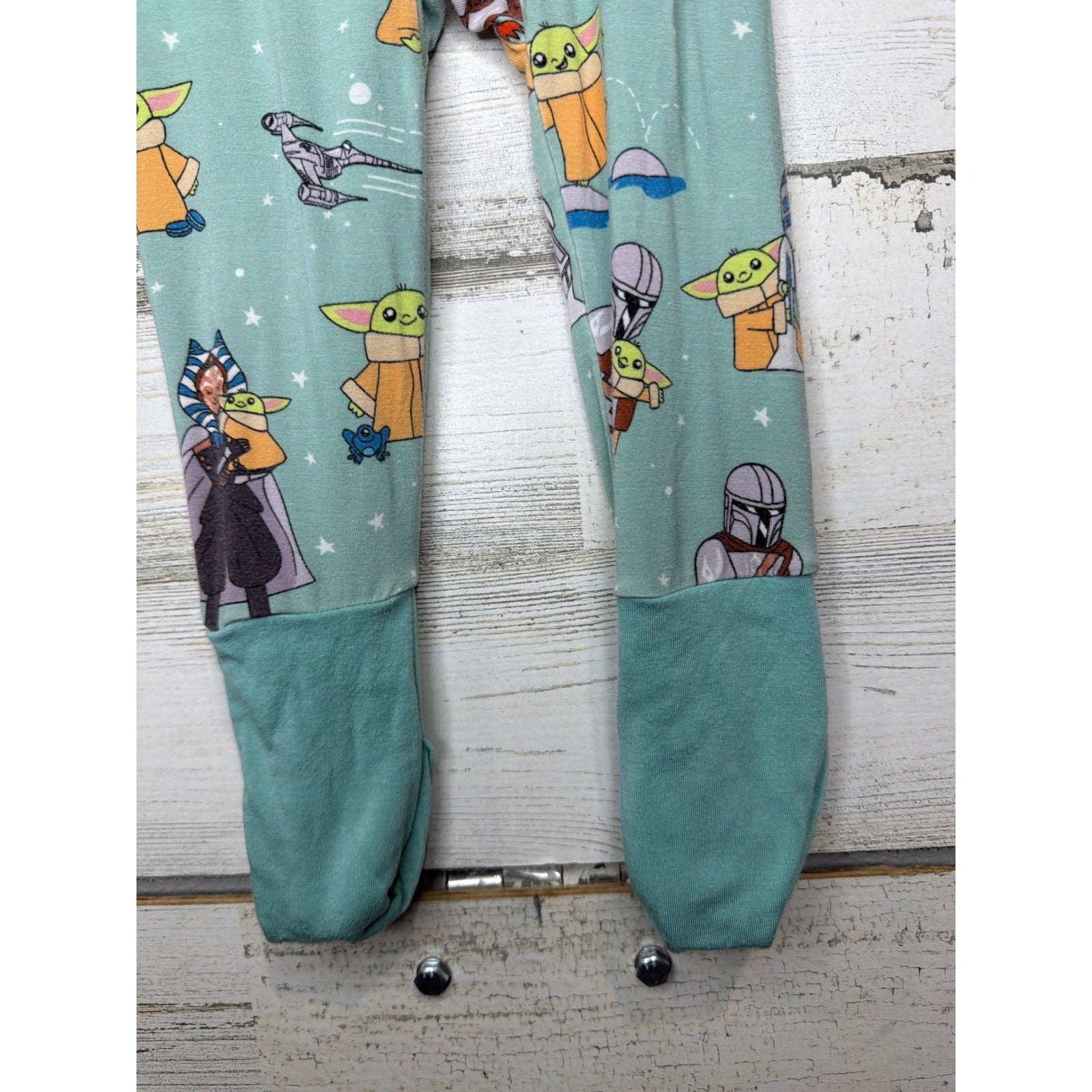 Little Sleepies Sleeper Boys 6-12M Blue Star Wars Bamboo Mandalorian EUC4