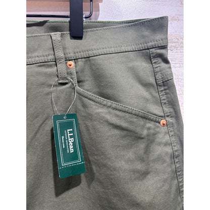 L.L. Bean Canvas Pants Mens 40x34 Green 5-Pocket Gorpcore NWT *Flawed*1