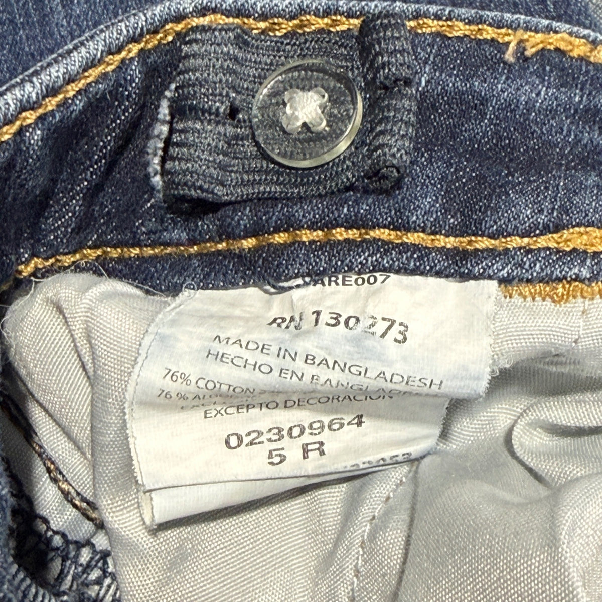 Wrangler Bootcut Jeans Girls Size 5 R Dark Wash Cotton Blend Western Flawed*5