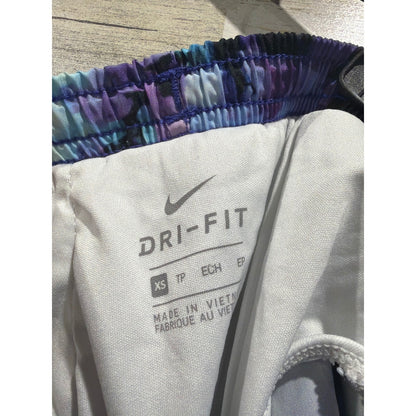 Nike Tempo Running Shorts Women XS Purple Floral Mesh Active Athletic *Flawed3