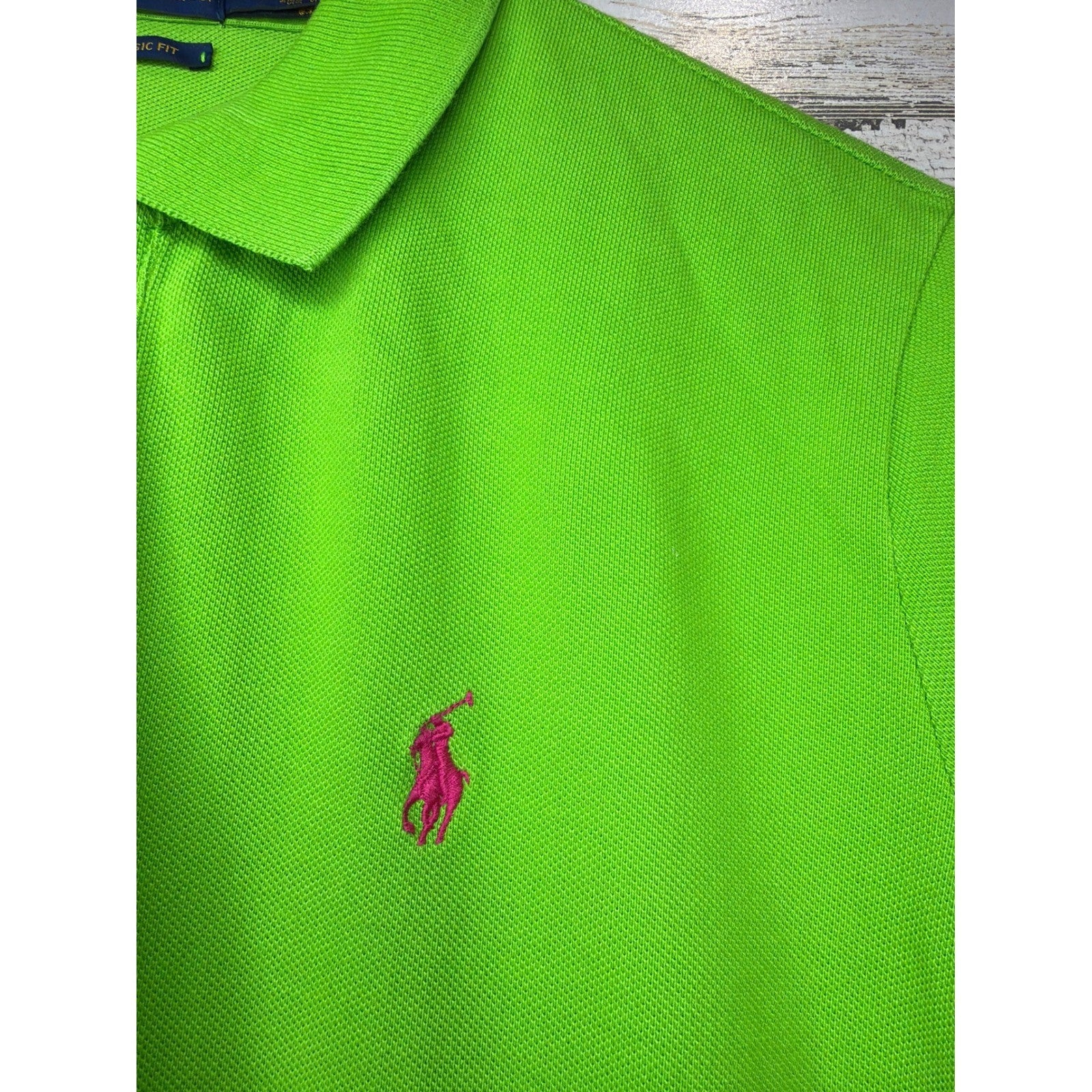 Polo Ralph Lauren Polo Shirt Mens L Green Classic Fit Pony Logo Preppy EUC2