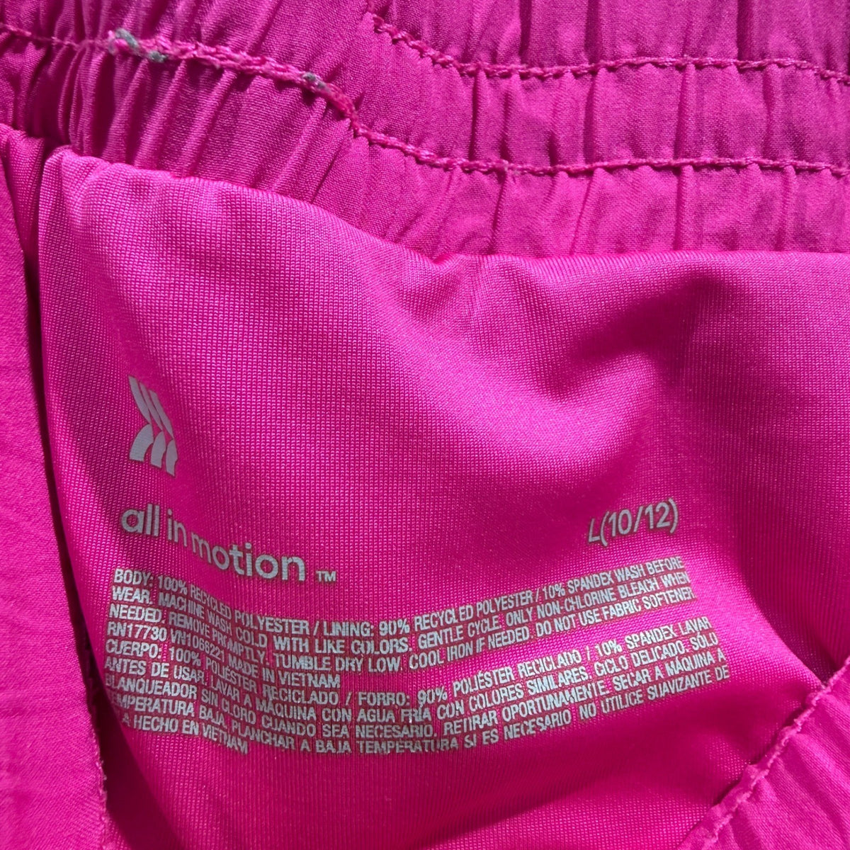 Activewear Bundle Girls Large 10/12 Pink Blue Spandex Sporty EUC5