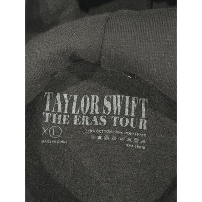 Taylor Swift Eras Tour Hoodie Women XL Black Official Merch Houston EUC4
