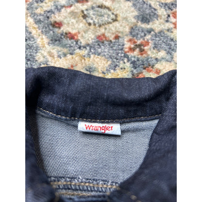 Wrangler Denim Jacket Baby 3-6M Dark Blue Snap Front Western Trucker EUC1