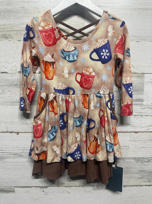 Size 6-12m Hanlyn Collective Hot Cocoa Bamboo Twirl Dress - New With Tags0