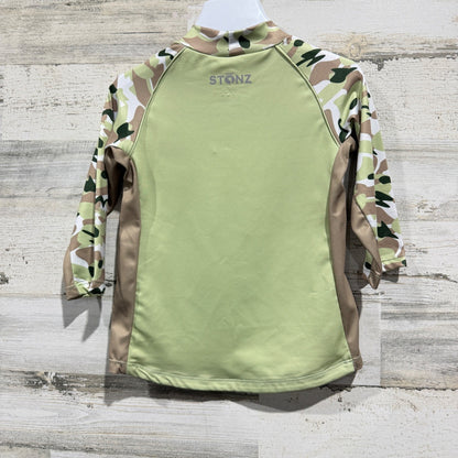 Stonz Sun Shirt Rash Guard Kids 3T Green Camo UPF 50 Outdoor Gorpcore NWT4