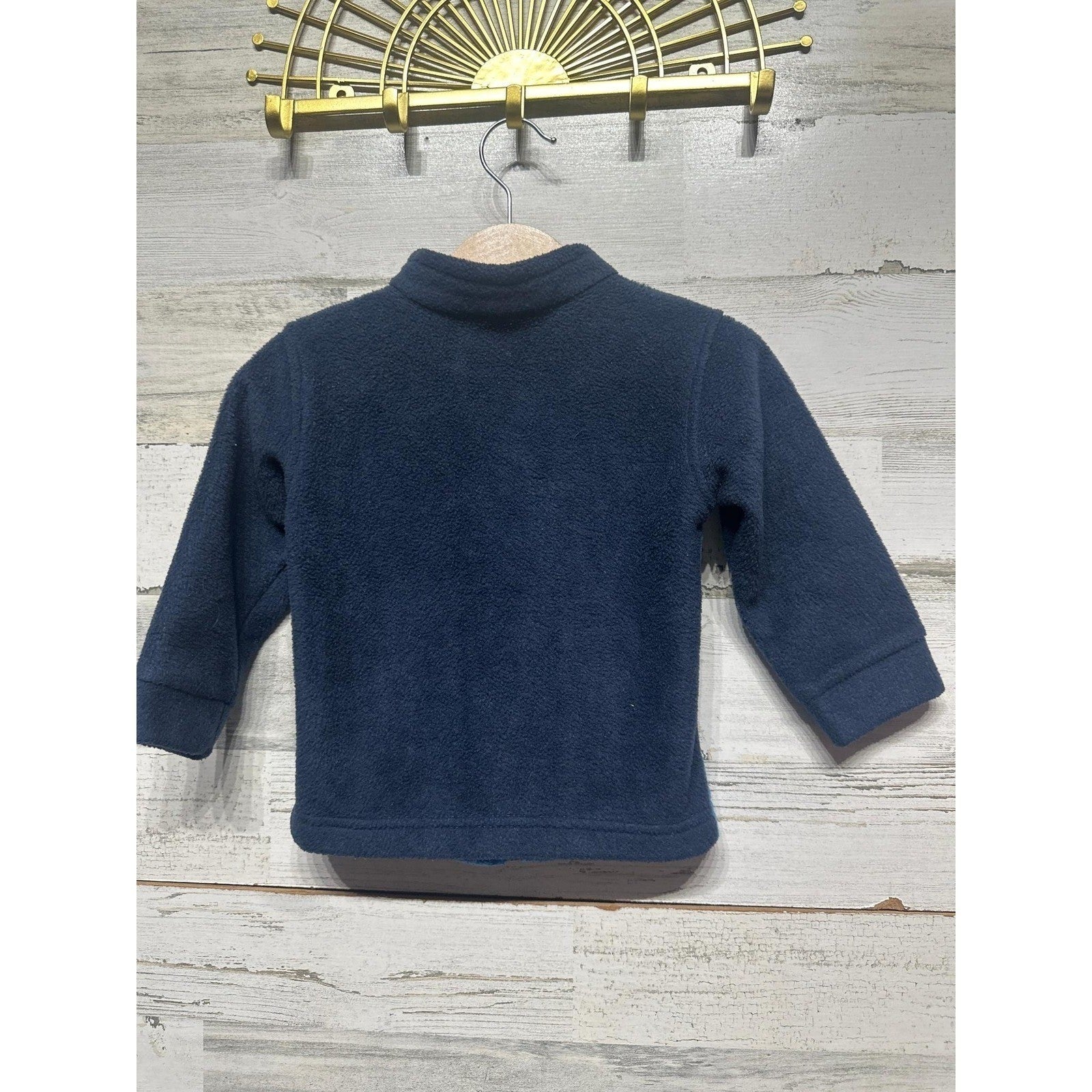 Columbia Fleece Jacket Kids 12-18M Blue Colorblock Full Zip EUC2
