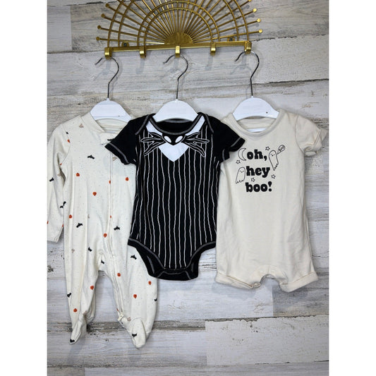 Carter's Disney Cat & Jack Baby 0-6M Halloween Bundle Jack Skellington EUC0