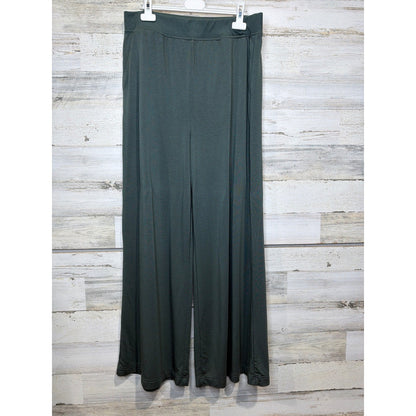 Lou & Grey Wide Leg Pants Women Large Green Signature Soft Loungewear EUC0
