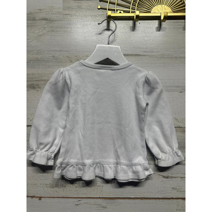 ARB Blanks Ruffle Top Girls 18M White Pink Peyton Heart Bow Applique Shirt3