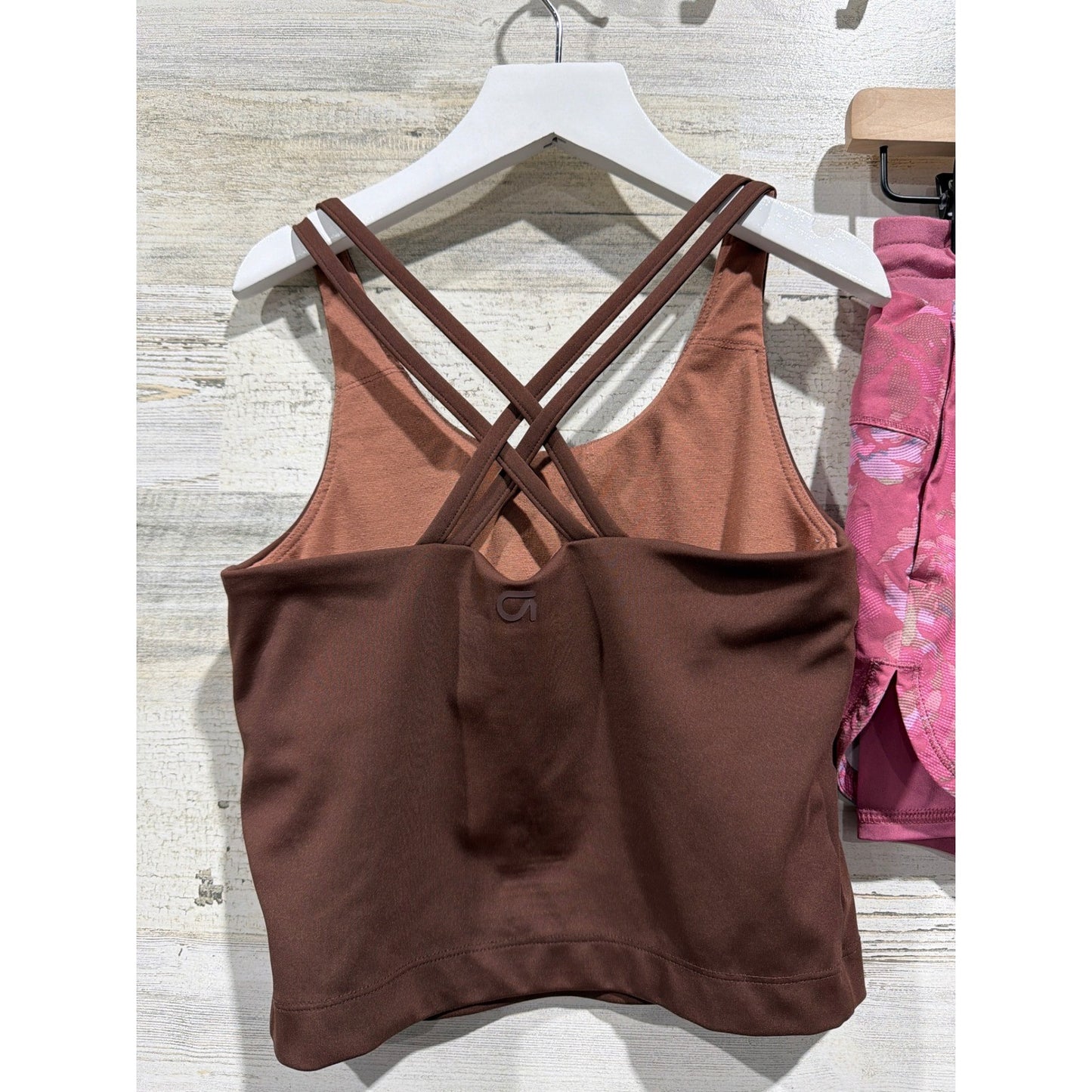 Gap All In Motion Outfit Girls 10 Brown Pink Floral Activewear Sporty EUC2