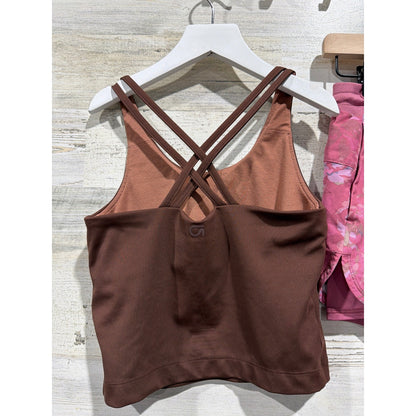Gap All In Motion Outfit Girls 10 Brown Pink Floral Activewear Sporty EUC2