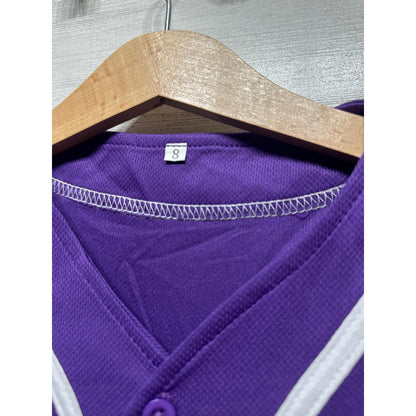 Jersey Boys Size 8 Purple White Piping Sporty EUC1