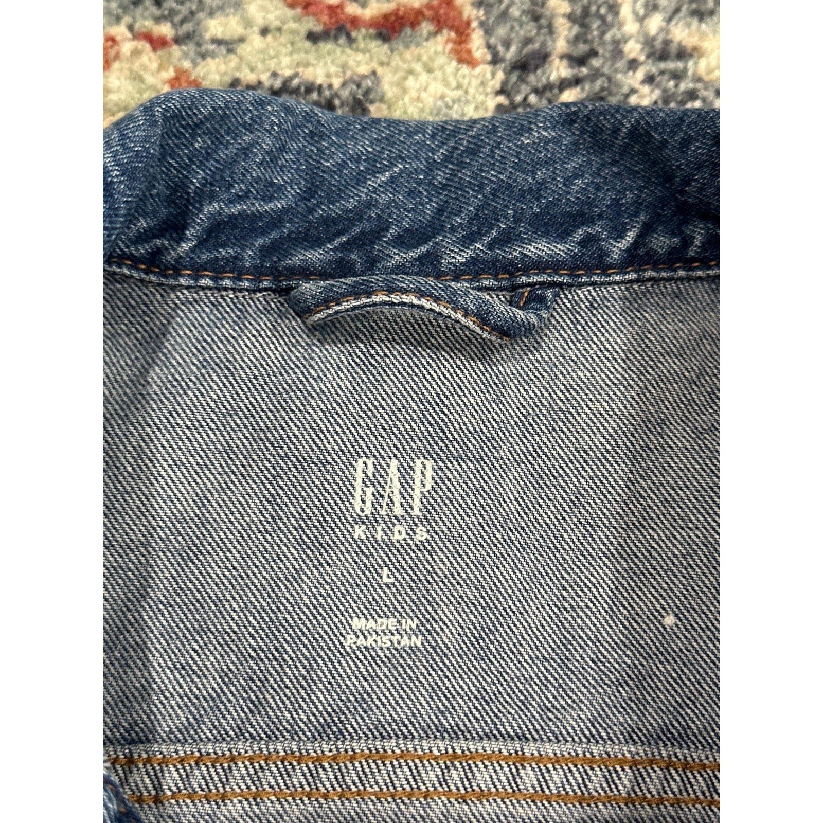 Gap Denim Jacket Girls L 10 Blue Medium Wash Classic Trucker EUC1