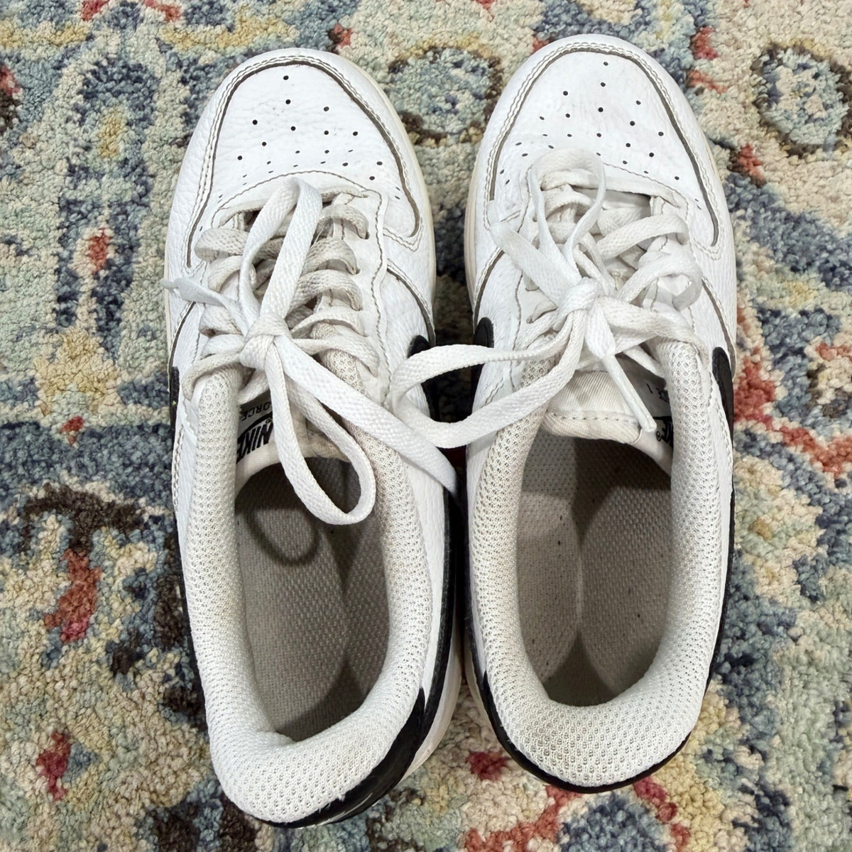 Nike Air Force Youth 3Y White Black Low Top Sneakers GUC*4