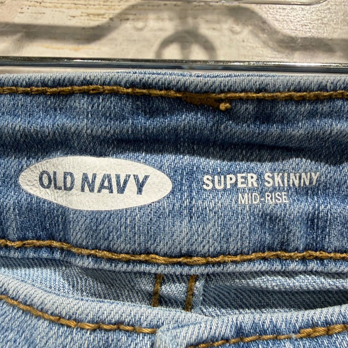 Old Navy Super Skinny Mid-Rise Jeans Womens 4 Light Wash Cotton Blend Casual2