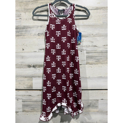 TJ's PJs Nightgown Girls 7 Maroon Texas A&M Aggies Ruffle Sleepwear NWT0