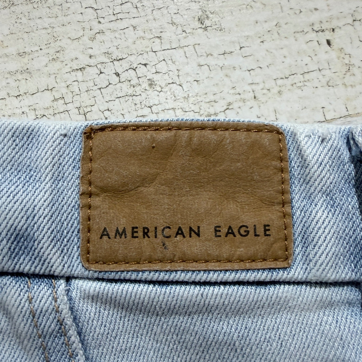American Eagle Curvy Stovepipe Jeans Women 8S Light Blue Stretch Denim Boho EUC4