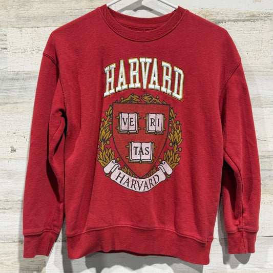 Harvard University Sweatshirt Kids Size 12 Red Cotton Poly Collegiate Flawed*0