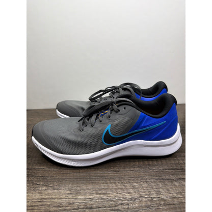 Nike Star Runner Boys Size 6Y Grey Blue Athletic Sneakers Sporty EUC2