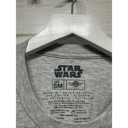 Star Wars Halloween T-Shirt Boys Small Gray Darth Vader Lack Of Candy EUC1