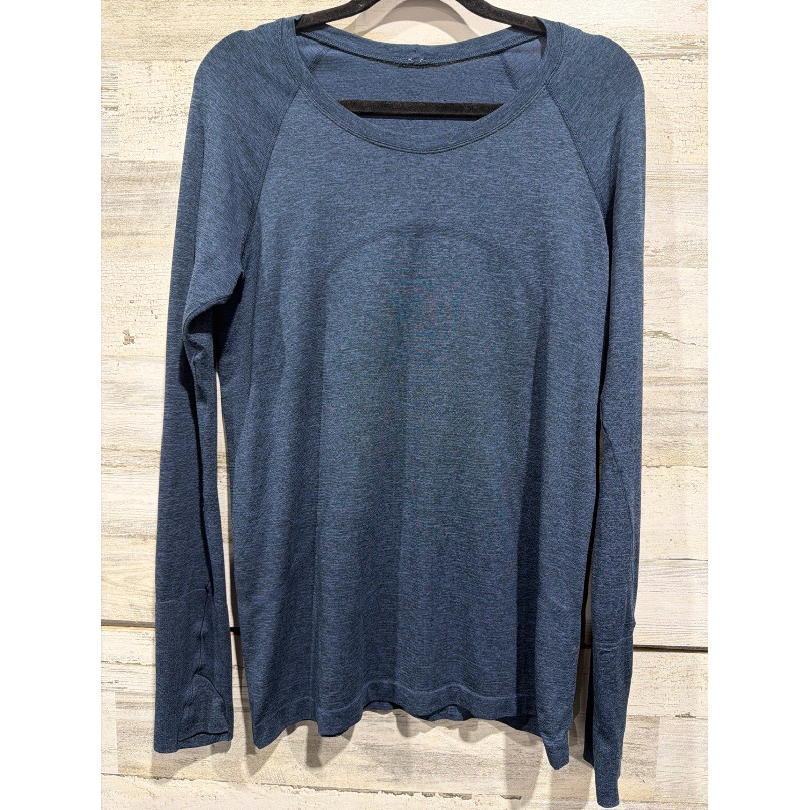 Lululemon Swiftly Tech Long Sleeve 2.0 Women Size 12 Blue Heathered EUC0