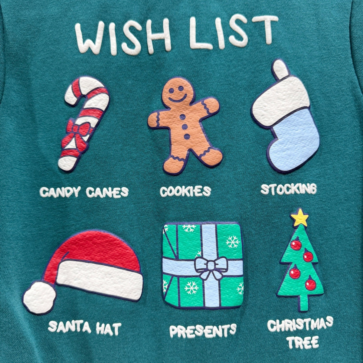 Bluey Sweatshirt Kids 18M Teal Christmas Wish List Holiday EUC5