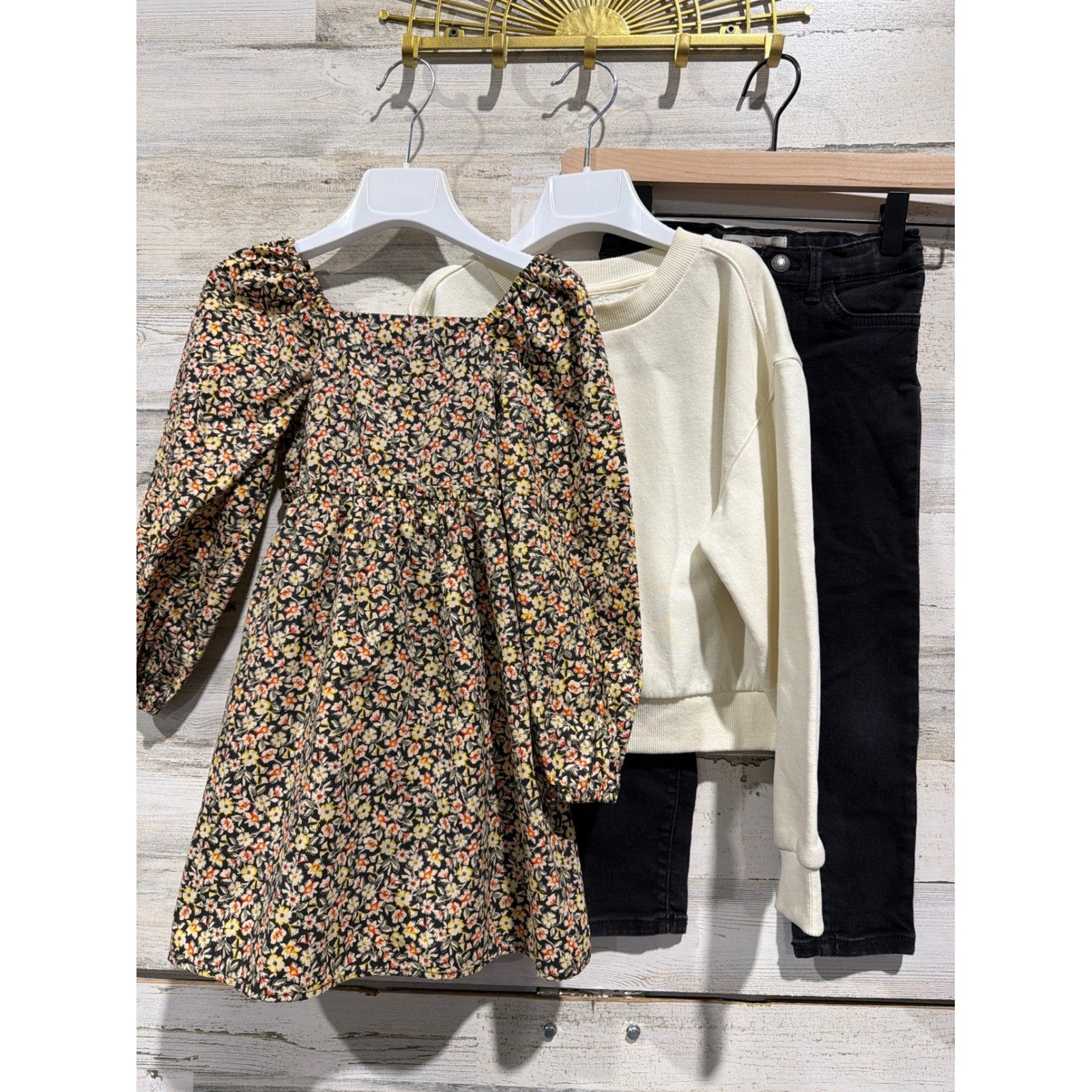 Copper Key Levi's LCKR Girls 6 Multicolored Floral Denim Sweatshirt Bundle0