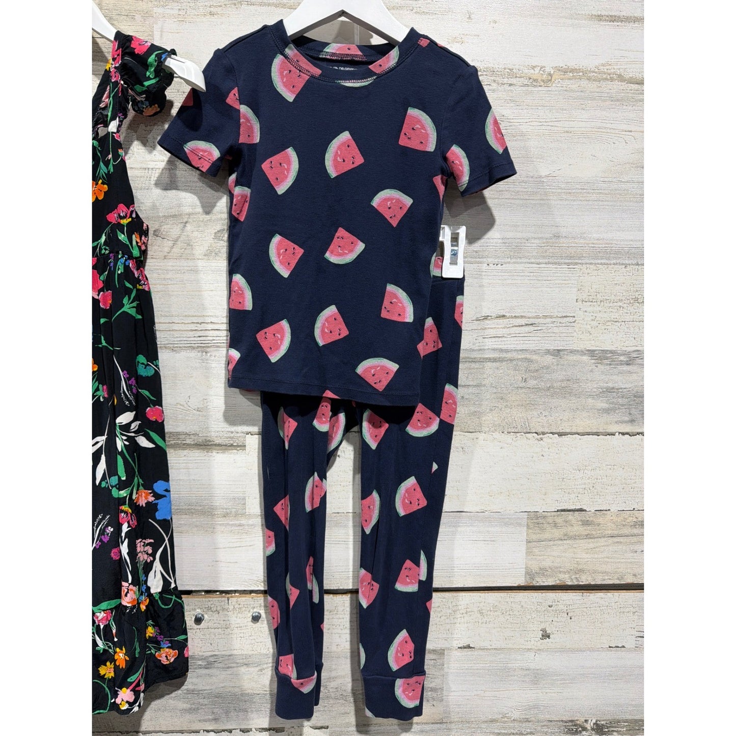 Cat & Jack Old Navy Dress Pajama Lot Girls 5T Floral Dino Watermelon EUC3