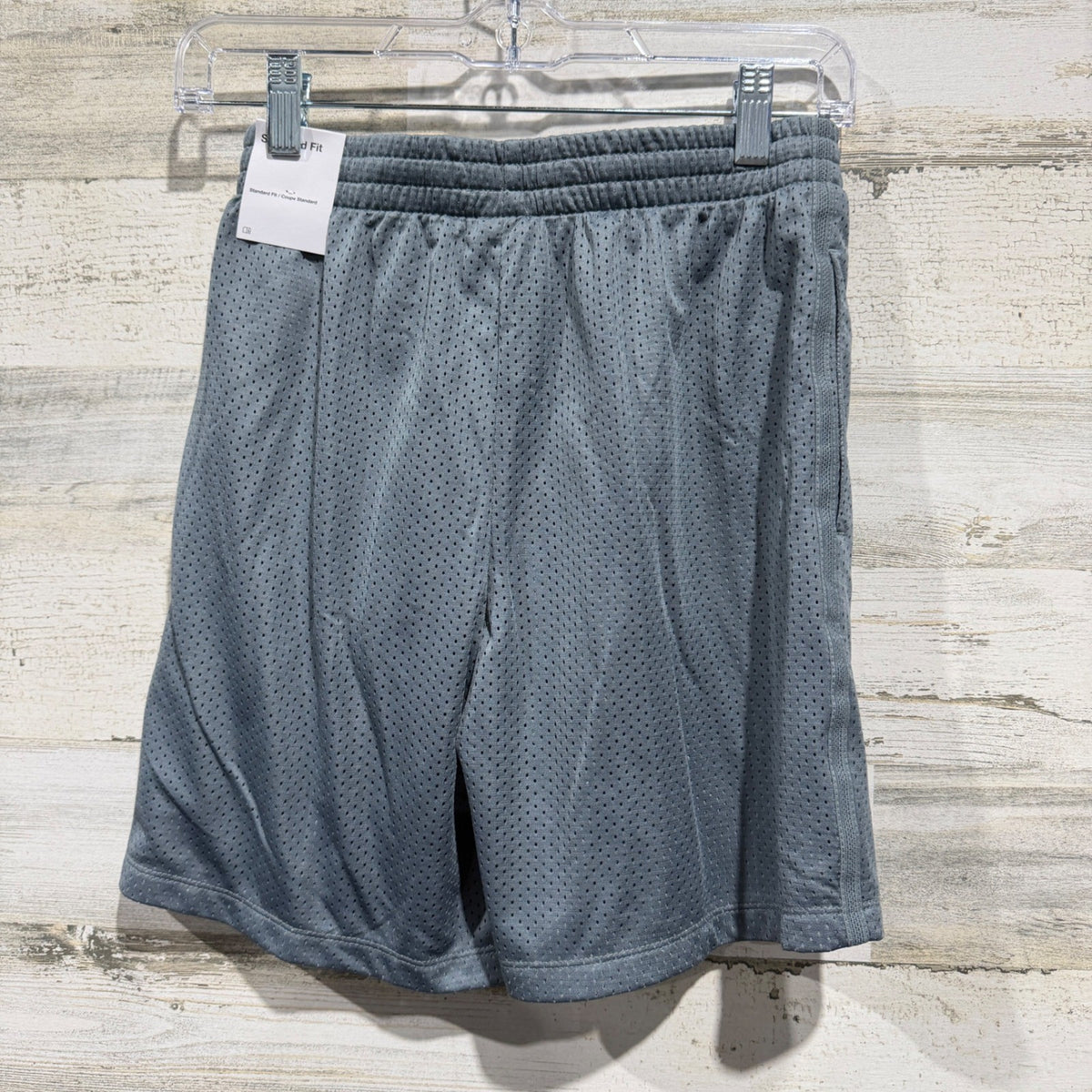 Nike Dri-FIT Mesh Shorts Boys Large Gray 100% Polyester Athletic NWT3