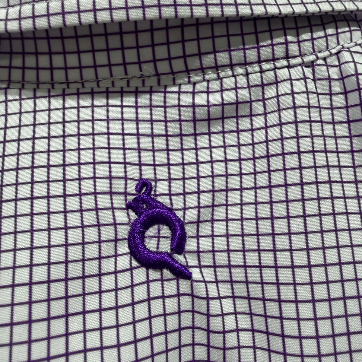 Blue Quail Guayabera Fishing Shirt Boys 4T Purple Plaid  Performance EUC6
