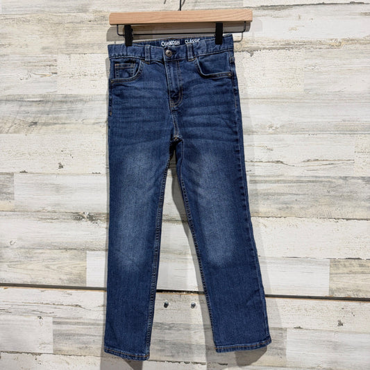 OshKosh B'gosh Classic Jeans Boys 8 Blue Cotton Blend Casual Denim EUC0